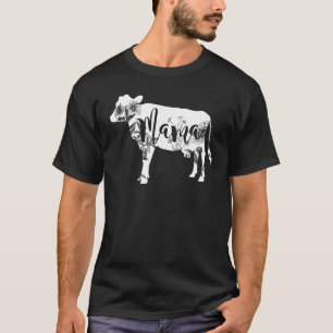 Mama Koe Kalveren Bloem Bloem Schattig T-shirt