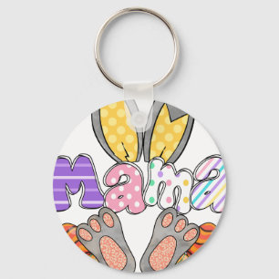mama konijn (2), retro, vintage sleutelhanger