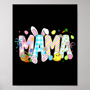 Mama konijn eieren grappig voor mama vrouwen moede poster