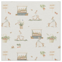 Mama Konijn en baby Paas nursery boerderij print