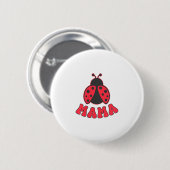 Mama Ladybug First Birthday Girl Family Matching P Ronde Button 5,7 Cm (Voorkant /achterkant)