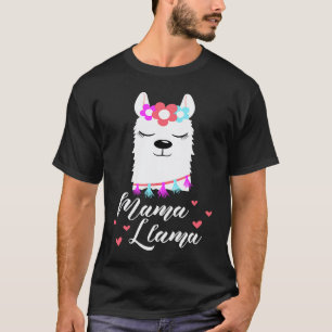 Mama Lama Vrouwen Coole Familie Lama T-shirt