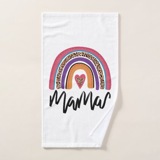 Mama Leopard Rainbow (Serviette à main)