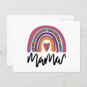 Mama Leopard Rainbow Briefkaart