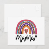 Mama Leopard Rainbow Briefkaart (Voorkant / Achterkant)