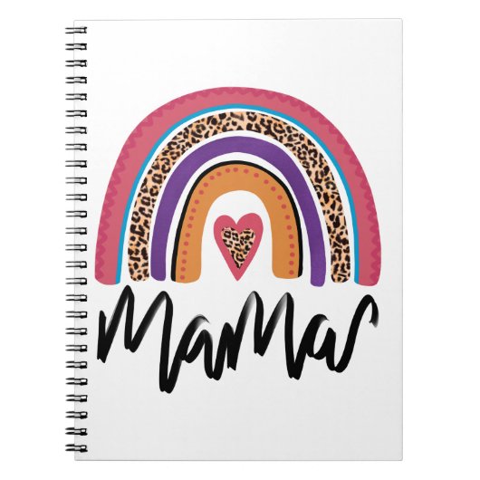 Mama Leopard Rainbow Notitieboek (Voorkant)