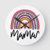 Mama Leopard Rainbow Ronde Klok (Voorkant)