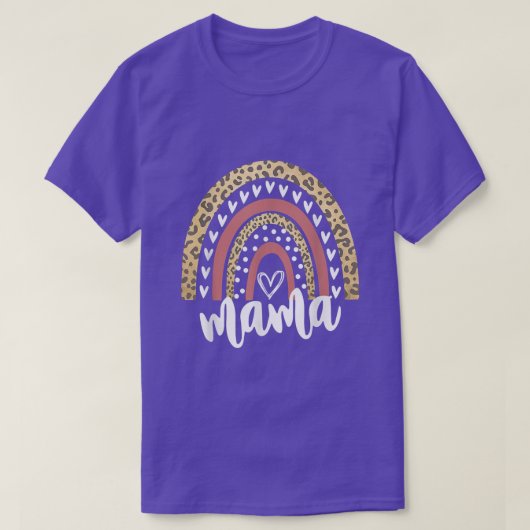 Mama Leopard Rainbow T-shirt (Design voorkant)