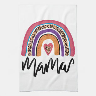 Mama Leopard Rainbow Theedoek