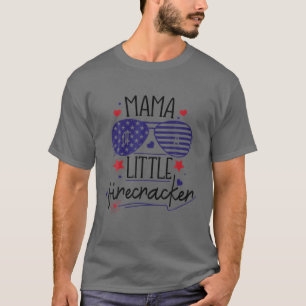Mama Little Firecracker Celebrate 4 juli familie T-shirt