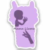 Mama Llama ASL autocollant option 2 (Recto)