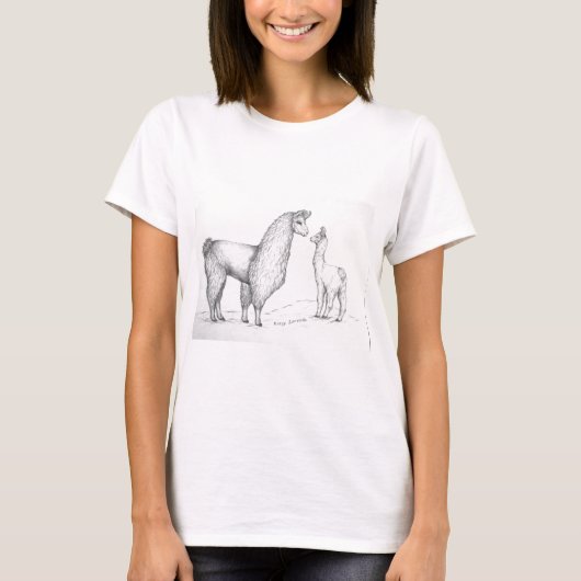 Mama Llama en Cria T-shirt (Voorkant)