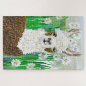 Mama Llama en Daisies Legpuzzel (Horizontaal)