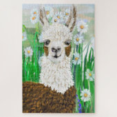 Mama Llama en Daisies Legpuzzel (Verticaal)
