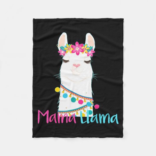 Mama Llama Funny Mother's Day Shirt For Women Mom Fleece Deken (Voorkant)