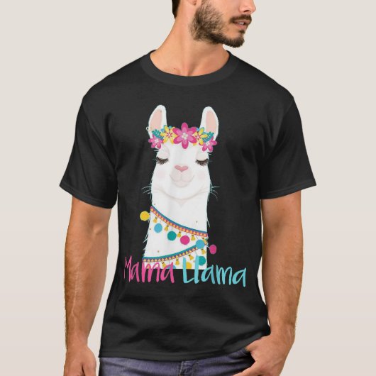 Mama Llama Grappige Moederdag voor Vrouwen Moeder T-shirt (Voorkant)