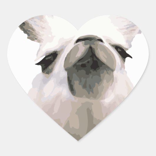 Mama Llama Hart Sticker (Voorkant)