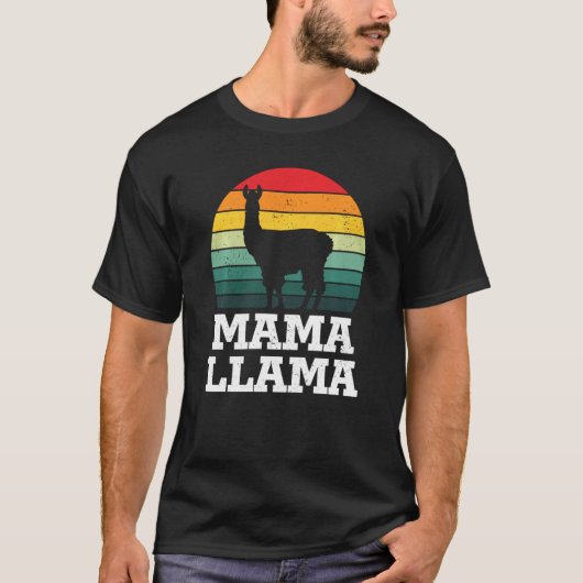 Mama Llama mama Happy Moederdag T-shirt (Voorkant)