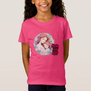 MAMA LOVE BABY" T-shirt graphique - Un bon coeur
