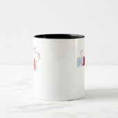Mama Love Bunny Mug - Cute Patchwork Coeur Design (Centre)
