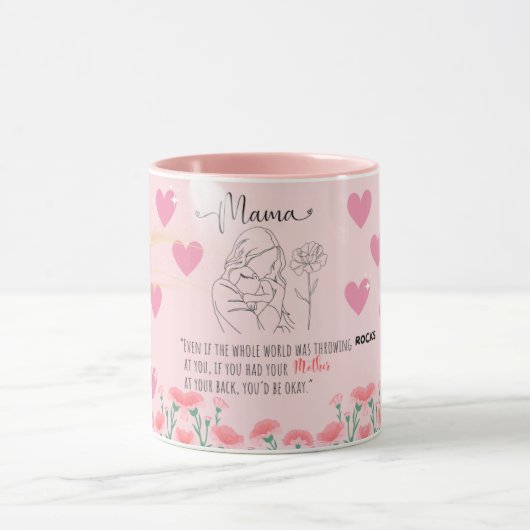 Mama Love Mug – Heartwarming Mother and Baby  Mok (Midden)