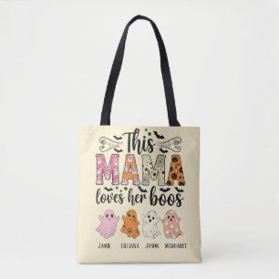 Mama Loves Her Boos Spoky Gepersonaliseerde Hallow Draagtas