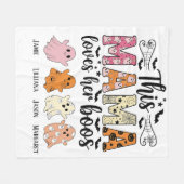 Mama Loves Her Boos Spooky Personalized Halloween Fleece Deken (Voorkant (Horizontaal))
