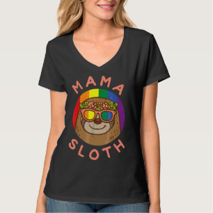 Mama luiaard LGBTQ Regenboog Vlag Gay Pride Ally G T-shirt