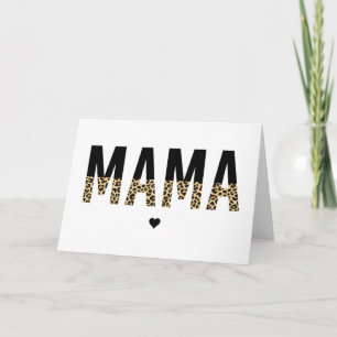 Mama Luipaard print typografie Cadeaus Voor Moeder Kaart