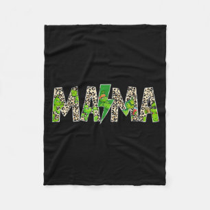 Mama Luipaard Retro Moeder Oma Moederdag Fleece Deken
