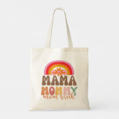 Mama mama Bruh Funny Retro Groovy Tote Bag (Achterkant)