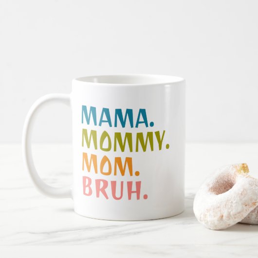 Mama mama Bruh - Moederdag Gift Cool Koffiemok (Met donut)