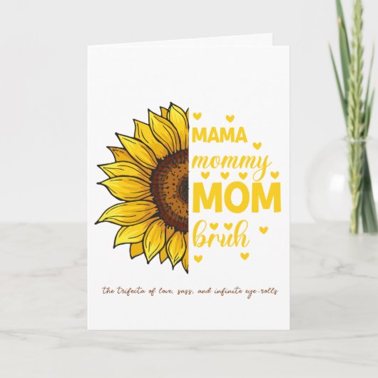 Mama, Mama, Mama BRUH Moederdag Kaart (Voorkant)