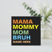 MAMA MAMA MAMA MAMA BRUH CUSTOM KAART (Staand voorkant)
