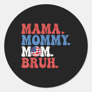 Mama Mama Mama Mama Mama Bruh Honkbal Mama Grappig Ronde Sticker