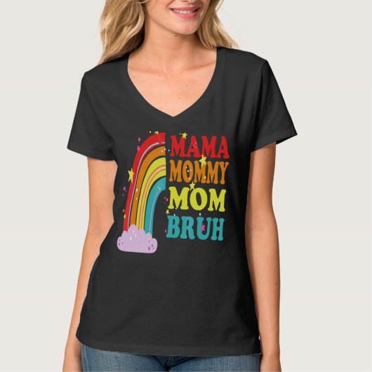 Mama Mama Moeder Bruh Mama En Ik Regenboog Jongen  T-shirt (Voorkant)