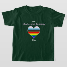 Mama/mammie regenboogkop T-shirt (voor donkere kle