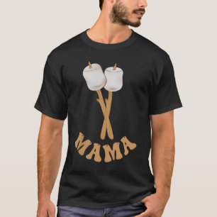 Mama marshmallow blij kampeerder 1e verjaardag kam t-shirt