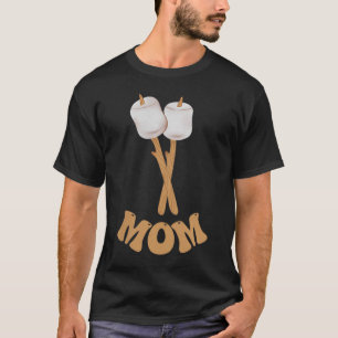 Mama marshmallow blij kampeerder 1e verjaardag kam t-shirt