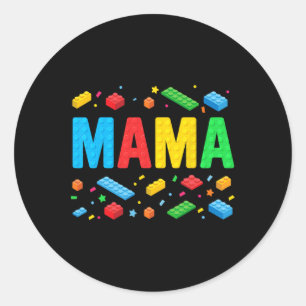 Mama Master Builder Bouwstenen blokken Grappig M Ronde Sticker