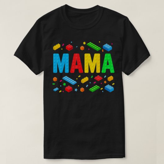 Mama Master Builder Bouwstenen blokken Grappig M T-shirt (Design voorkant)