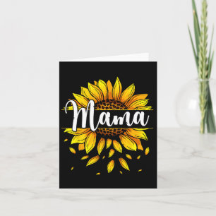 Mama Met Geel Zonnebloem Bloem Grafisch Moeders Kaart