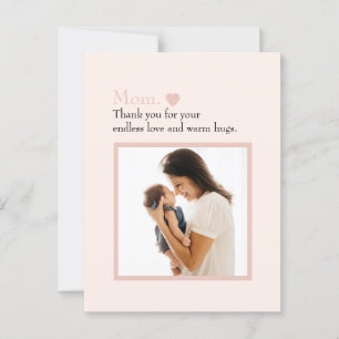 "Mama" met Hart & Aangepaste Bericht - Briefkaart