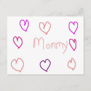 mama met hart briefkaart