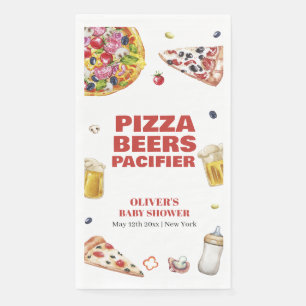Mama Mia Italian Pizza Beer Pacifier Baby shower Servet