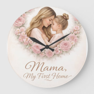 Mama — Mijn eerste thuis Moeder & dochter bloemm Grote Klok