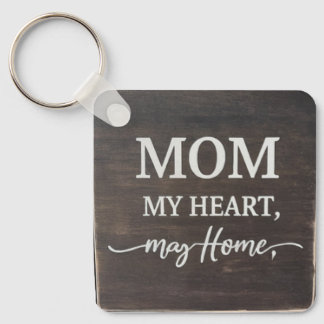 Mama: Mijn hart, mijn huis Aluminium vierkante Sle Sleutelhanger