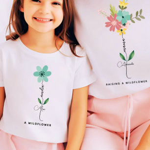 Mama mini matching Custom Wildflower T-shirt