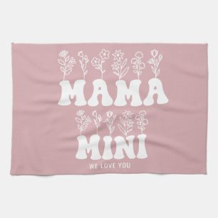 Mama Mini We Love You Custom Moederdag Theedoek