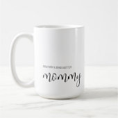 Mama Modern Chic Script Kinder Namen Moederdag Koffiemok (Links)